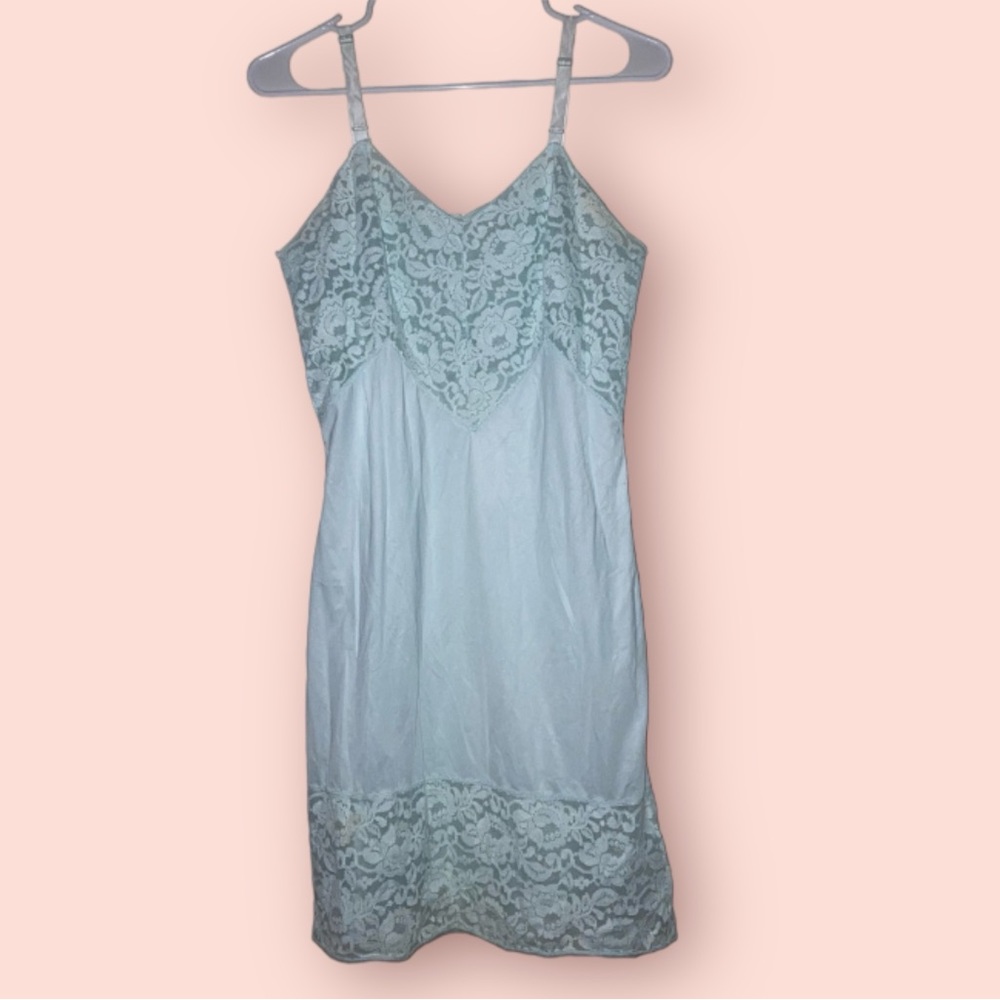 Light Blue Lace Slip